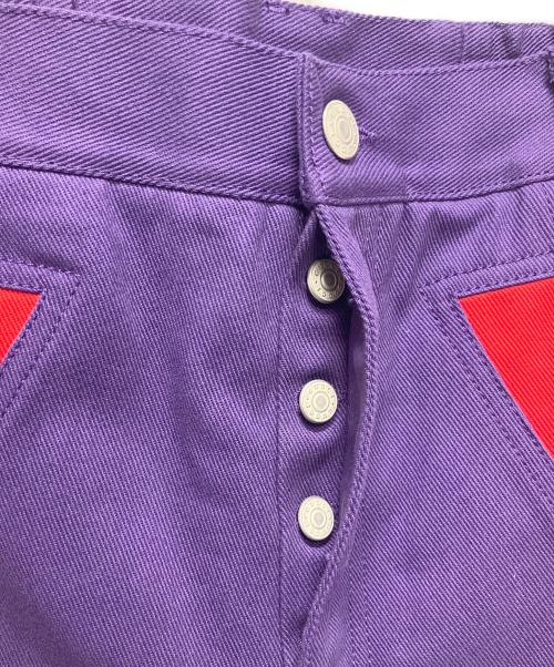 GUCCI（グッチ）GUCCI (グッチ) サイドデザイン ワイドパンツ パープル サイズ:50の古着・服飾アイテム