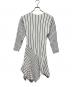 DAWEI (ダウェイ) ストライプニットカーディガンワンピース ホワイト×ネイビー サイズ:34：22000円