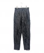 Y. PROJECTワイプロジェクト）の古着「ストライプ ファブリックスラックスパンツ」｜ブラック