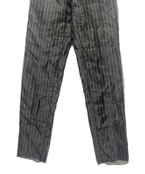 Y. PROJECT（ワイプロジェクト）Y. PROJECT (ワイプロジェクト) ストライプ ファブリックスラックスパンツ ブラック サイズ:36の古着・服飾アイテム