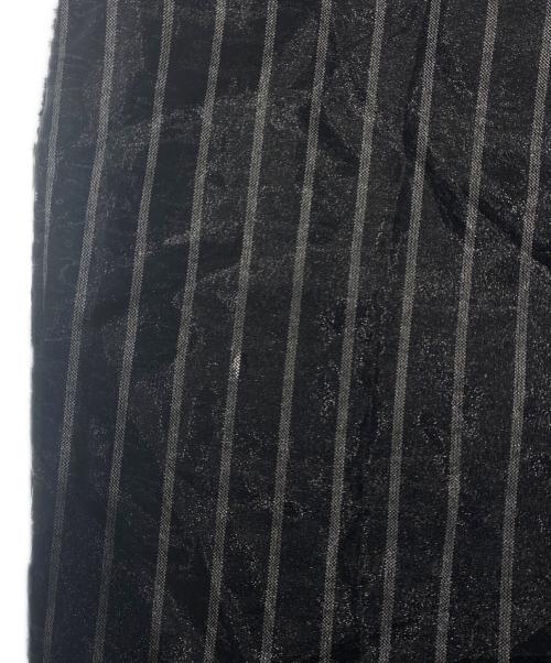 Y. PROJECT（ワイプロジェクト）Y. PROJECT (ワイプロジェクト) ストライプ ファブリックスラックスパンツ ブラック サイズ:36の古着・服飾アイテム