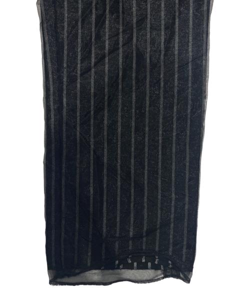 Y. PROJECT（ワイプロジェクト）Y. PROJECT (ワイプロジェクト) ストライプ ファブリックスラックスパンツ ブラック サイズ:36の古着・服飾アイテム