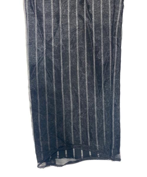 Y. PROJECT（ワイプロジェクト）Y. PROJECT (ワイプロジェクト) ストライプ ファブリックスラックスパンツ ブラック サイズ:36の古着・服飾アイテム