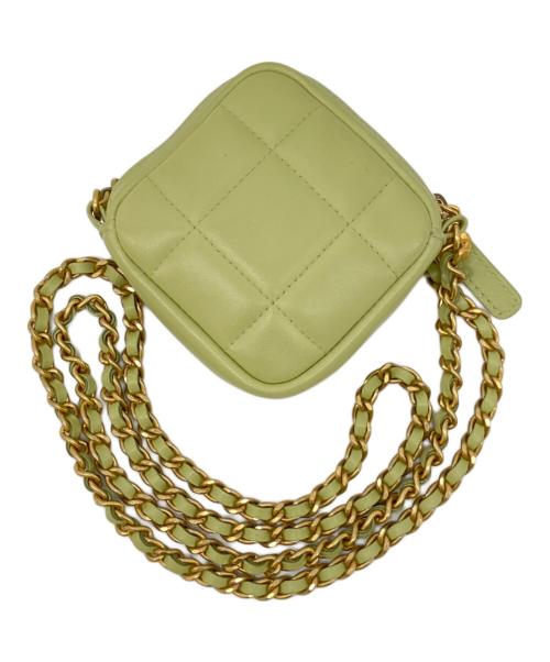 CHANEL（シャネル）CHANEL (シャネル) チェーンショルダーポーチ　ラムスキン　AS2201 ライトグリーンの古着・服飾アイテム