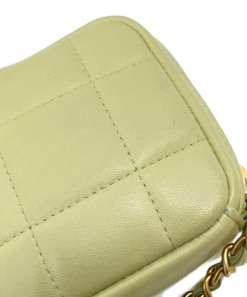CHANEL（シャネル）CHANEL (シャネル) チェーンショルダーポーチ　ラムスキン　AS2201 ライトグリーンの古着・服飾アイテム
