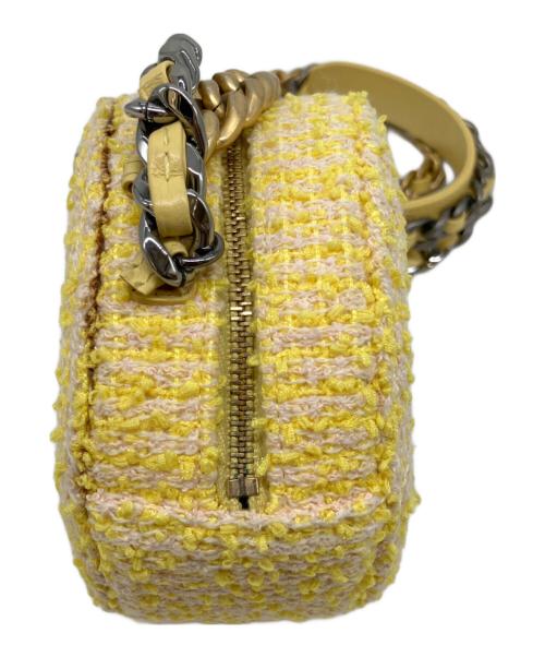 CHANEL（シャネル）CHANEL (シャネル) ココマーク ツイードショルダーポーチ イエローの古着・服飾アイテム