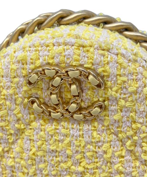 CHANEL（シャネル）CHANEL (シャネル) ココマーク ツイードショルダーポーチ イエローの古着・服飾アイテム