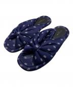 BALENCIAGAバレンシアガ）の古着「ロゴプリントサンダル」｜ネイビー