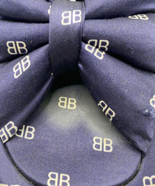 BALENCIAGA（バレンシアガ）BALENCIAGA (バレンシアガ) ロゴプリントサンダル ネイビー サイズ:36の古着・服飾アイテム