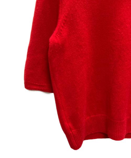 CELINE（セリーヌ）CELINE (セリーヌ) カシミア半袖ニット/リブニット レッド サイズ:Sの古着・服飾アイテム