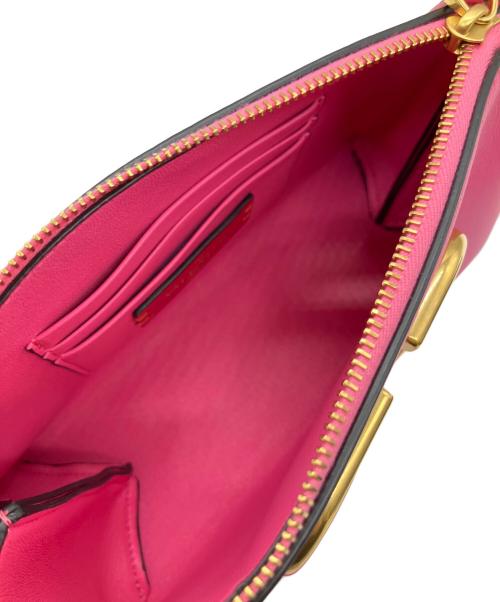 VALENTINO（ヴァレンティノ）VALENTINO (ヴァレンティノ) 金具ロゴクラッチバッグ ピンクの古着・服飾アイテム