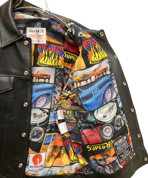 Lewis Leathers（ルイスレザース）Lewis Leathers (ルイスレザース) Hysteric Glamour (ヒステリックグラマー) 別注 コラボ WESTERN JACKET(ウエスタンジャケット) ブラック サイズ:Mの古着・服飾アイテム