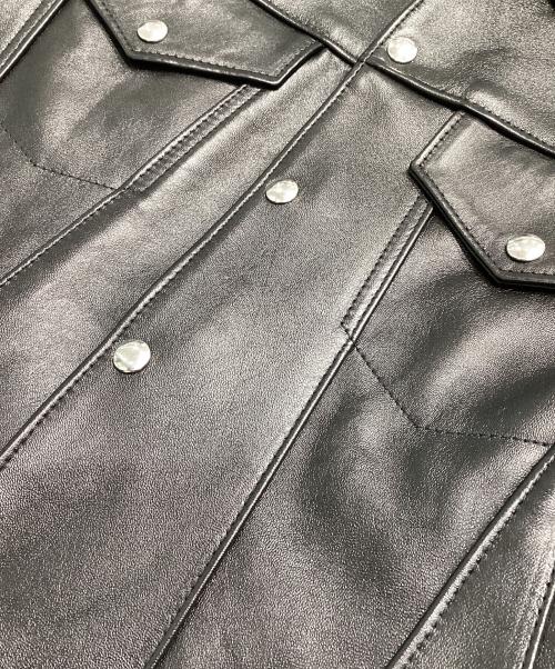 Lewis Leathers（ルイスレザース）Lewis Leathers (ルイスレザース) Hysteric Glamour (ヒステリックグラマー) 別注 コラボ WESTERN JACKET(ウエスタンジャケット) ブラック サイズ:Mの古着・服飾アイテム