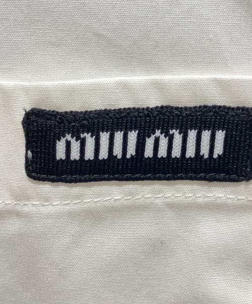 MIU MIU（ミュウミュウ）MIU MIU (ミュウミュウ) コットンポプリンシャツ ホワイト サイズ:37の古着・服飾アイテム