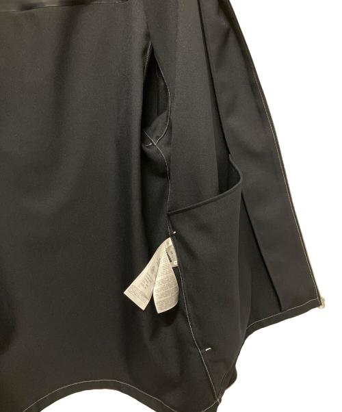 JIL SANDER（ジルサンダー）JIL SANDER (ジルサンダー) 25SS SERGE ZIP UP SHIRT/ステッチデザインシャツ ブラック サイズ:48の古着・服飾アイテム