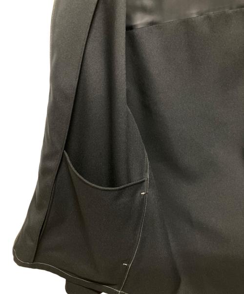 JIL SANDER（ジルサンダー）JIL SANDER (ジルサンダー) 25SS SERGE ZIP UP SHIRT/ステッチデザインシャツ ブラック サイズ:48の古着・服飾アイテム