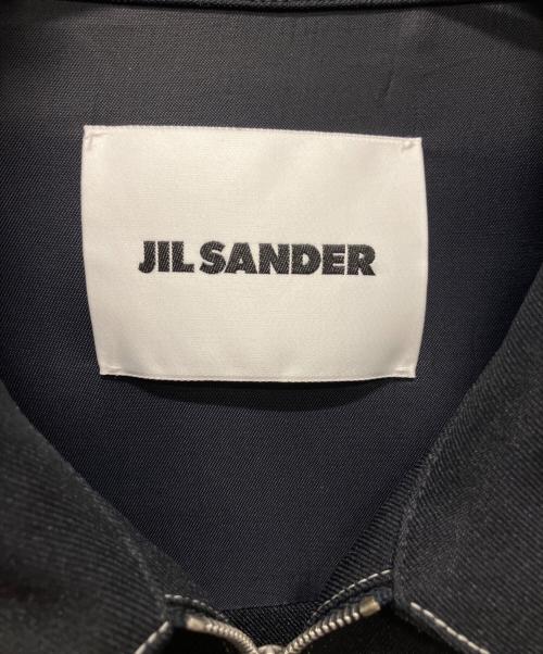 JIL SANDER（ジルサンダー）JIL SANDER (ジルサンダー) 25SS SERGE ZIP UP SHIRT/ステッチデザインシャツ ブラック サイズ:48の古着・服飾アイテム