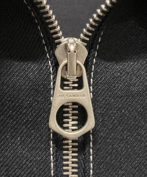JIL SANDER（ジルサンダー）JIL SANDER (ジルサンダー) 25SS SERGE ZIP UP SHIRT/ステッチデザインシャツ ブラック サイズ:48の古着・服飾アイテム