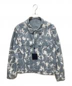 LOUIS VUITTONルイ ヴィトン）の古着「22AW LVリーフ総柄デニムジャケット」｜ライトブルー