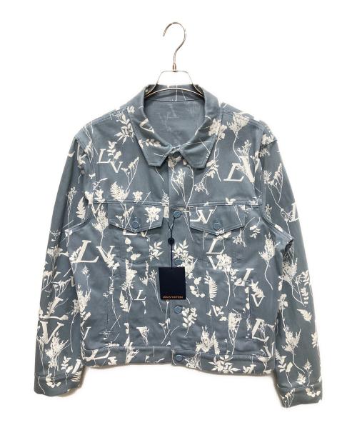 LOUIS VUITTON（ルイ ヴィトン）LOUIS VUITTON (ルイ ヴィトン) 22AW LVリーフ総柄デニムジャケット ライトブルー サイズ:52の古着・服飾アイテム