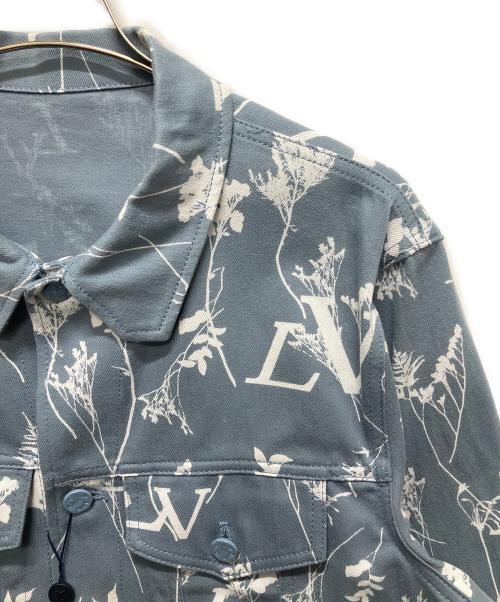 LOUIS VUITTON（ルイ ヴィトン）LOUIS VUITTON (ルイ ヴィトン) 22AW LVリーフ総柄デニムジャケット ライトブルー サイズ:52の古着・服飾アイテム