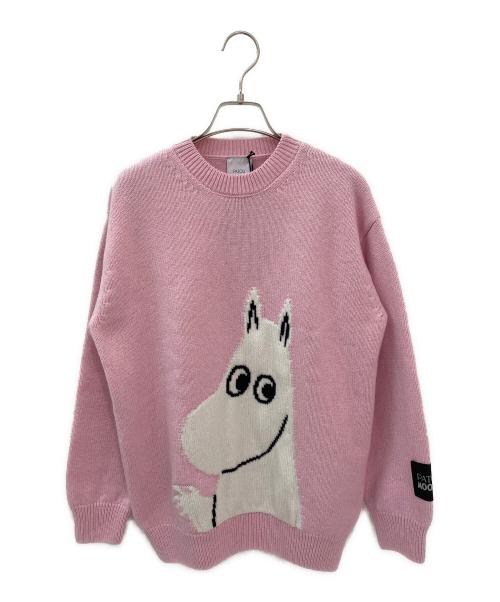 patou（パトゥ）patou (パトゥ) クルーネック刺繍ニット ピンク サイズ:Sの古着・服飾アイテム