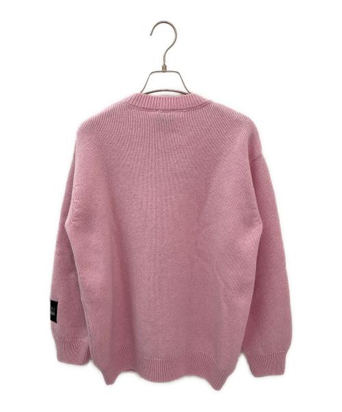 patou（パトゥ）patou (パトゥ) クルーネック刺繍ニット ピンク サイズ:Sの古着・服飾アイテム