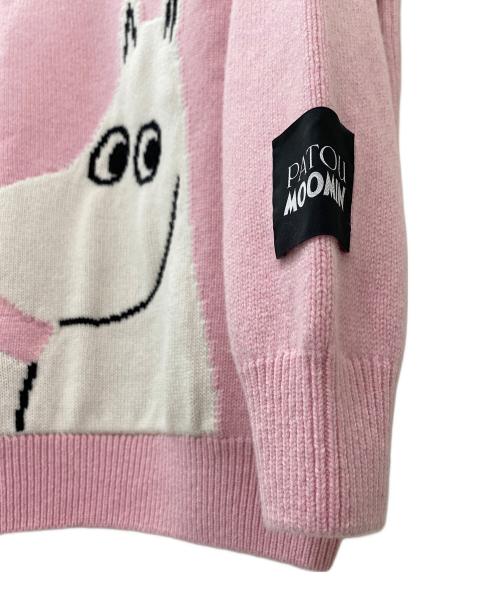 patou（パトゥ）patou (パトゥ) クルーネック刺繍ニット ピンク サイズ:Sの古着・服飾アイテム