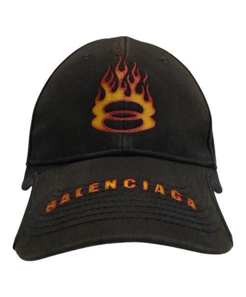 BALENCIAGA（バレンシアガ）BALENCIAGA (バレンシアガ) Burning unity cap　794892 410B2 ダークブラウン サイズ:Lの古着・服飾アイテム