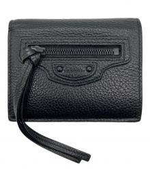 BALENCIAGA（バレンシアガ）の古着「ネオ クラシック 2つ折り コンパクトウォレット」｜ブラック