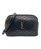 Saint Laurent Parisサンローランパリ）の古着「カサンドラ キルティングショルダーポーチ」｜ブラック