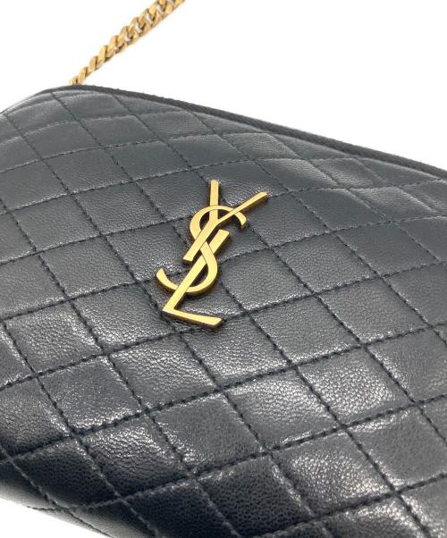 Saint Laurent Paris（サンローランパリ）Saint Laurent Paris (サンローランパリ) カサンドラ キルティングショルダーポーチ ブラックの古着・服飾アイテム