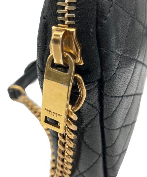 Saint Laurent Paris（サンローランパリ）Saint Laurent Paris (サンローランパリ) カサンドラ キルティングショルダーポーチ ブラックの古着・服飾アイテム