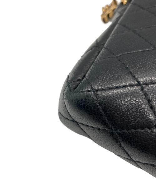 Saint Laurent Paris（サンローランパリ）Saint Laurent Paris (サンローランパリ) カサンドラ キルティングショルダーポーチ ブラックの古着・服飾アイテム