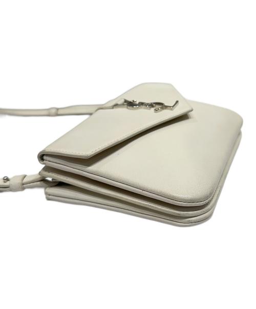 Saint Laurent Paris（サンローランパリ）Saint Laurent Paris (サンローランパリ) カサンドラ ショルダーウォレットバッグ ホワイト サイズ:-の古着・服飾アイテム