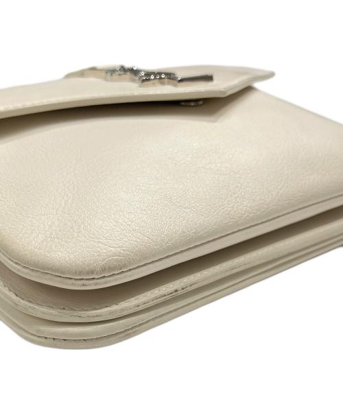 Saint Laurent Paris（サンローランパリ）Saint Laurent Paris (サンローランパリ) カサンドラ ショルダーウォレットバッグ ホワイト サイズ:-の古着・服飾アイテム