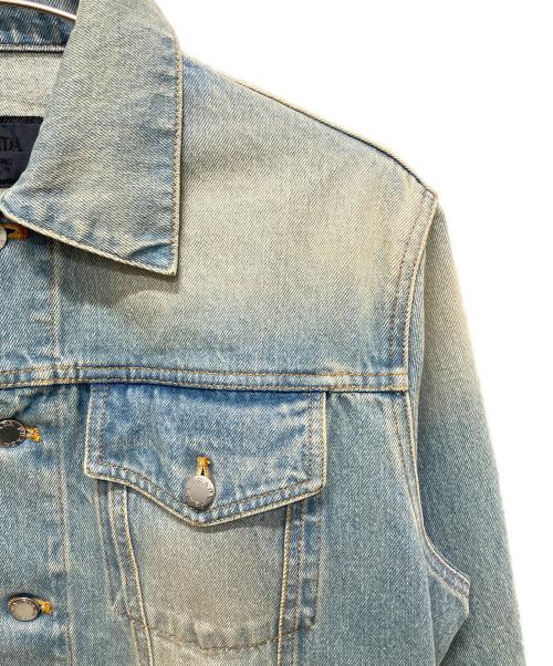PRADA（プラダ）PRADA (プラダ) ウォッシュド プレートデニムジャケット インディゴ サイズ:Mの古着・服飾アイテム