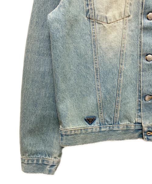PRADA（プラダ）PRADA (プラダ) ウォッシュド プレートデニムジャケット インディゴ サイズ:Mの古着・服飾アイテム