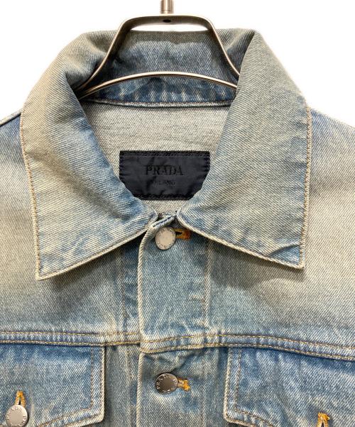 PRADA（プラダ）PRADA (プラダ) ウォッシュド プレートデニムジャケット インディゴ サイズ:Mの古着・服飾アイテム