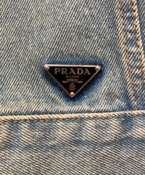 PRADA（プラダ）PRADA (プラダ) ウォッシュド プレートデニムジャケット インディゴ サイズ:Mの古着・服飾アイテム