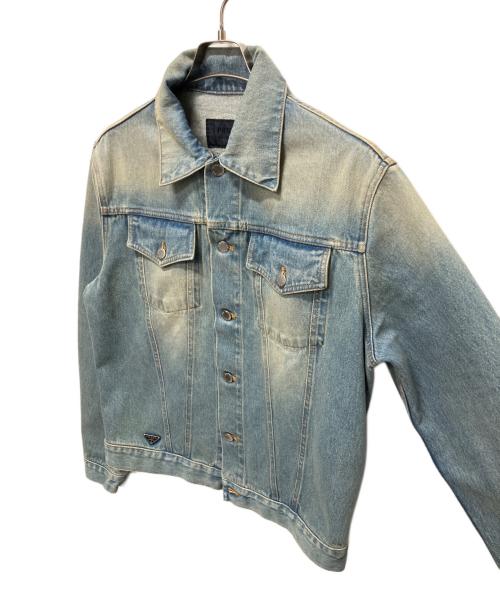 PRADA（プラダ）PRADA (プラダ) ウォッシュド プレートデニムジャケット インディゴ サイズ:Mの古着・服飾アイテム