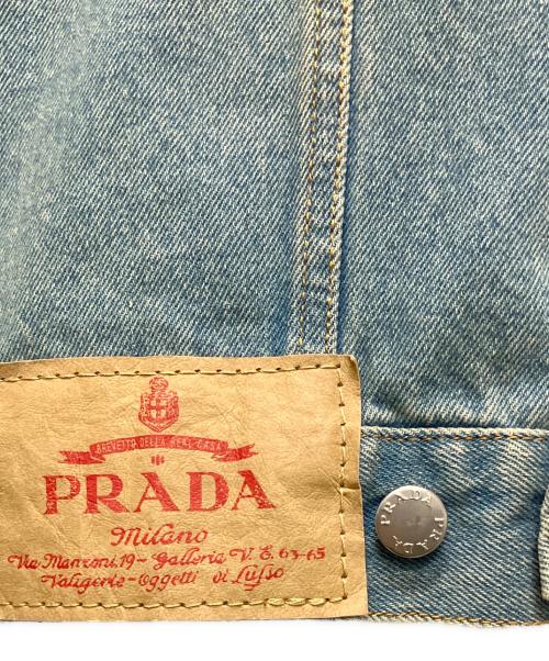 PRADA（プラダ）PRADA (プラダ) ウォッシュド プレートデニムジャケット インディゴ サイズ:Mの古着・服飾アイテム