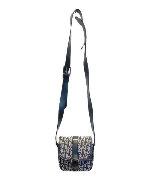 Christian Dior（クリスチャン ディオール）Christian Dior (クリスチャン ディオール) ディオリッシモ トロッター キャンバス ショルダーバッグ/トロッター柄 ショルダーポーチ/ジョン・ガリアーノ期 グレー×ネイビー サイズ:-の古着・服飾アイテム