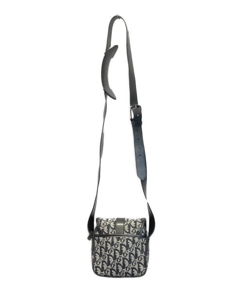 Christian Dior（クリスチャン ディオール）Christian Dior (クリスチャン ディオール) ディオリッシモ トロッター キャンバス ショルダーバッグ/トロッター柄 ショルダーポーチ/ジョン・ガリアーノ期 グレー×ネイビー サイズ:-の古着・服飾アイテム