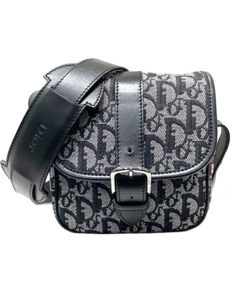 Christian Dior（クリスチャン ディオール）Christian Dior (クリスチャン ディオール) ディオリッシモ トロッター キャンバス ショルダーバッグ/トロッター柄 ショルダーポーチ/ジョン・ガリアーノ期 グレー×ネイビー サイズ:-の古着・服飾アイテム