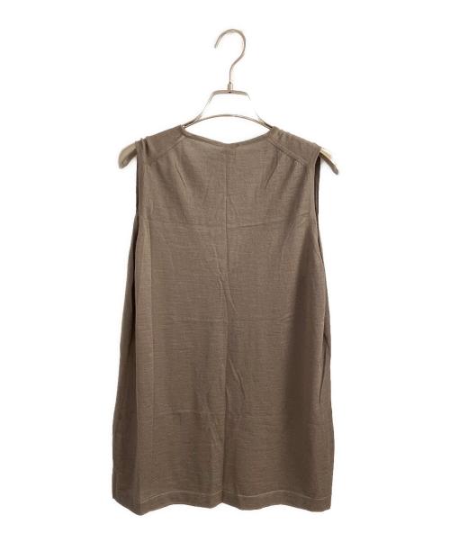 HERMES（エルメス）HERMES (エルメス) Vネックニットベスト ブラウン サイズ:42の古着・服飾アイテム