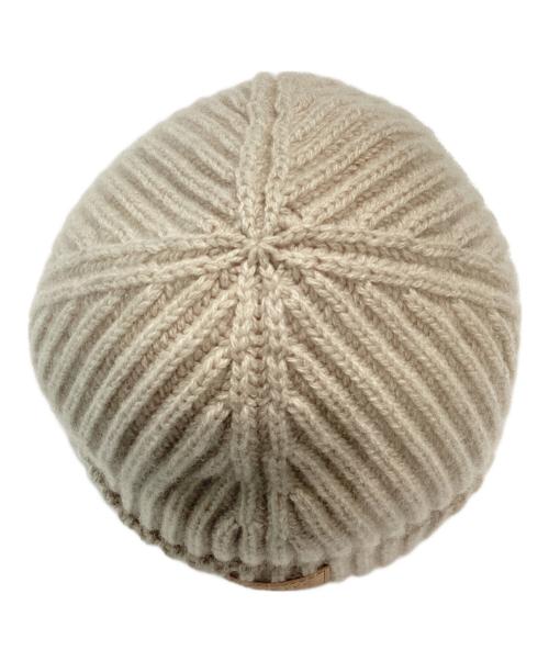 LOEWE（ロエベ）LOEWE (ロエベ) カシミヤ アナグラムニット帽 ベージュ サイズ:-の古着・服飾アイテム