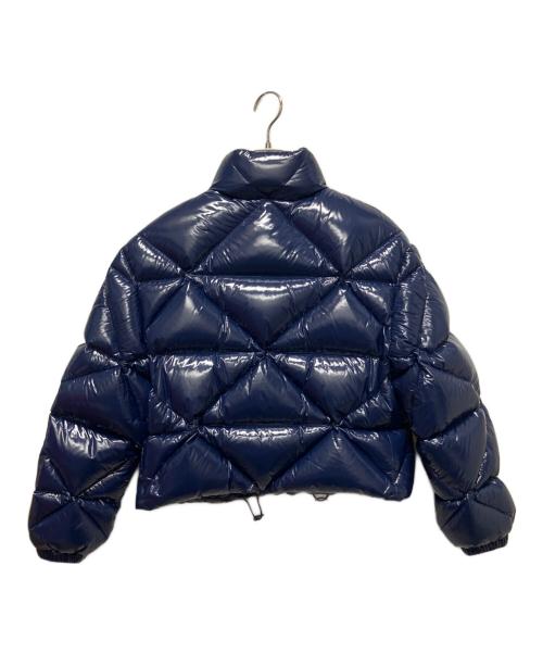 PRADA（プラダ）PRADA (プラダ) シャイニーキルティング/ナイロンダウンジャケロゴデザイン /ダウンジャケット ネイビー サイズ:36の古着・服飾アイテム