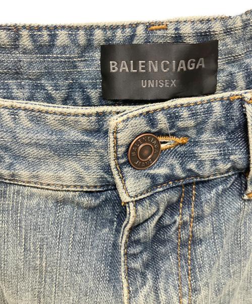 BALENCIAGA（バレンシアガ）BALENCIAGA (バレンシアガ) 25SS/Pull-Up(プルアップ) ウォッシュドデニムパンツ インディゴ サイズ:XSの古着・服飾アイテム