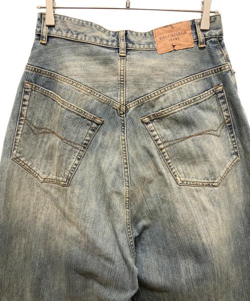 BALENCIAGA（バレンシアガ）BALENCIAGA (バレンシアガ) 25SS/Pull-Up(プルアップ) ウォッシュドデニムパンツ インディゴ サイズ:XSの古着・服飾アイテム